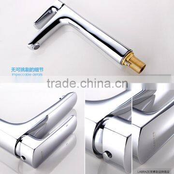 LABRAZE LE12025 Lavatory Basin Long Neck Brass Faucets for the Bathroom photo-3