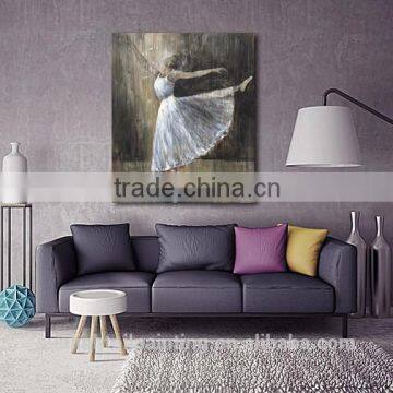 High Quality Wooded Home Decoration Free Girl MB016 Handmade Dancing girl painting Art Wall Oil on canvas art