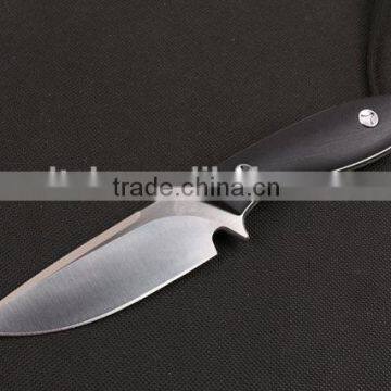 OEM black G10 handle tactical knife with D2 blades