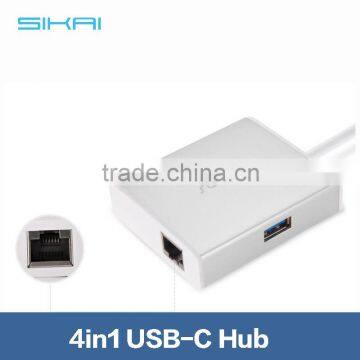 For USB Type-C Laptop For New MacBook Chrome Book Pixel 2 USB 3.0 Type C Hub Support Charging and Internet photo-3