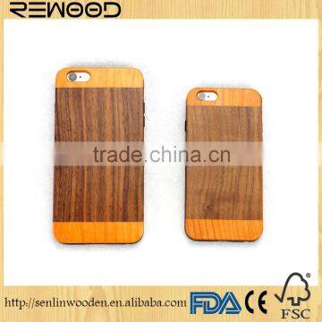 2016 New Arrival Unique Custom Phone Cases for 6/6s Real Wood Sculpture OEM LOGO Phone Cover Case