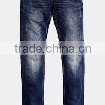 Cotton cone leg straight jeans