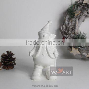 Christmas Giftware White Ceramic Snowman With Sledge photo-3