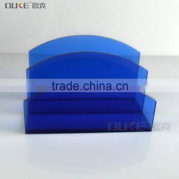 Unique Deisgn Cardboard Blue Acrylic Brochure Holder photo-2