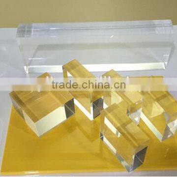 transparent acrylic solid display block