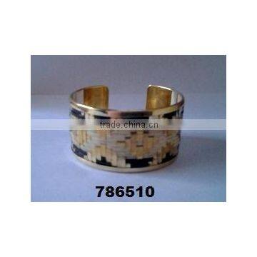 Indian Brass Metal & Plastic Weaved Fashion Bangle Bracelet