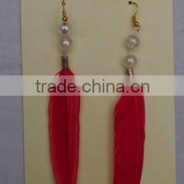 The non-toxic material fancy custom design feather eardrop