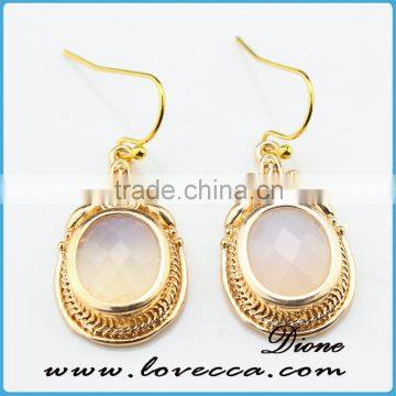 Egg Pink Color Crystal Rhinestone Teardrop Earring Jewelry for Women simple gold earring designs for women