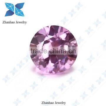 round brilliant cut synthetic ruby 2# faceted ruby