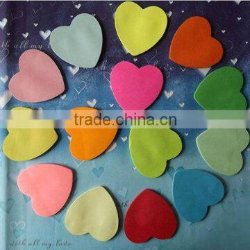 Heart shape sticky notes