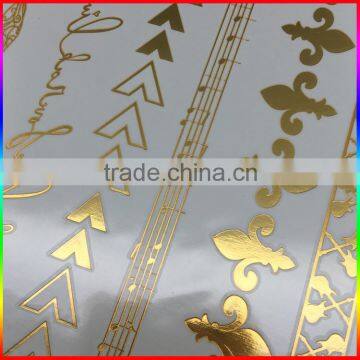 Custom Tatoo Gold Metallic Temporary Body Jewelry Tattoo photo-3