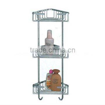 triple tier bathroom corner shelf baskets WT-546