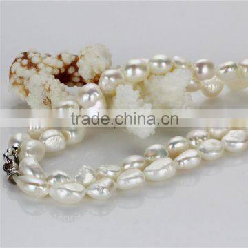 Long Pearl Necklace 12mm AA Baroque 36 Inches Fresh Water Pearl Necklace photo-4