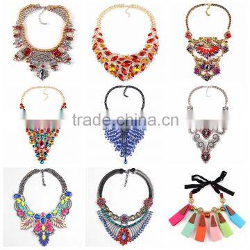Multicolor Alloy Imitation Choker Necklace Wholesale Jewelry