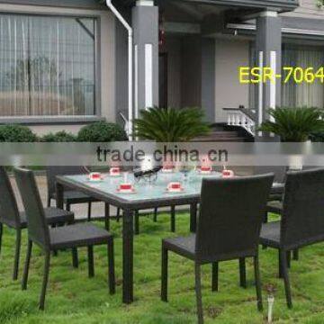 Dining Room Furniture 8 Chair Sets And Black Rattan Dining Table