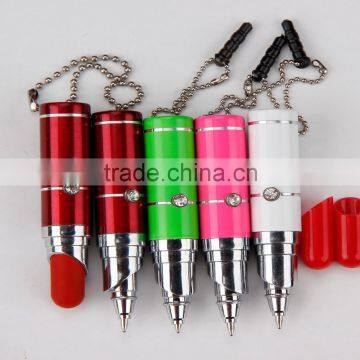 2015 Popular Cute Plastic Cheap Promotional Lipstick Light Ball Pens photo-3