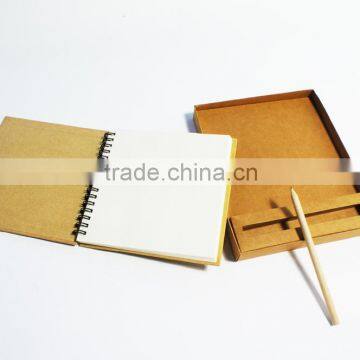 High Quality Spiral Paper Notebook With Nice Box Package/Kraft Paper Notebook With Pen photo-3