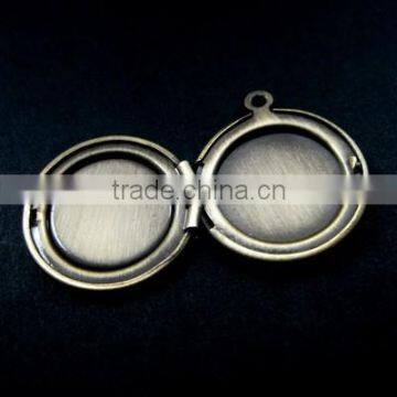 14mm Setting Size Vintage Brass Bronze Round Base Tray Bezel Locket Pendant Supplies 1111039