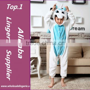 Christmas cartoon cosplay blue unicorn children onesie pajamas