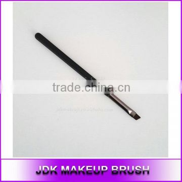 Low Price Black Makeup Brow Brush with Silver Aluminum Ferrule