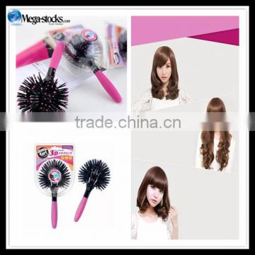 3D Spherical Comb Japan Lucky Bomb Curl Brush Full Round Hot Curling Styling Brush Tangle Escova De Cabelo