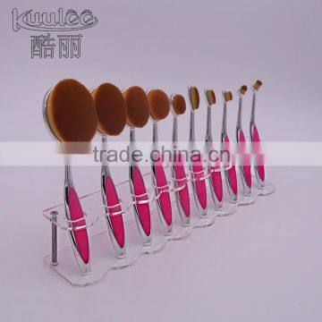 Hot Sale Clear Square Acrylic 10 Pcs Cosmetic Brush Rack photo-5