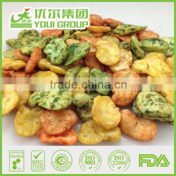 HACCP,ISO,BRC,HALAL Certification Mixed Broad Bean Chips with best quality and hot price