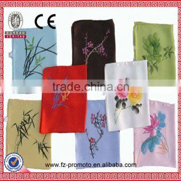 Wholesale emboroidery Silk Handkerchief/ soft handkerchief