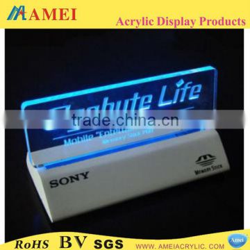 acrylic led menu holder