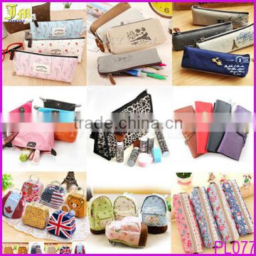 More Kind of Small Cosmetic Bag Makeup Brush Pouch Pen Pencil Coin Wallet Bag Storage Purse Case Canvas