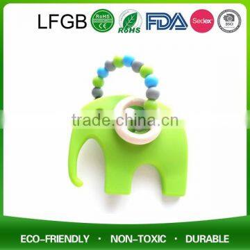 Silicone Teether Animal Pendant for Silicone Elephant Teether Toys with Baby