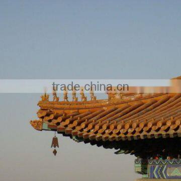 Colored glazed Chinese carving animals for house roof