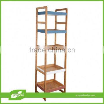 free standing shelf units/bamboo bathroom standing shelf