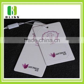 Logo printing cheap price Paper clothing custom hang tag