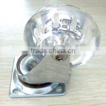 1.5 inch transparent PU caster