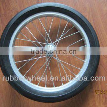 16 x 2.125 Steel and Aluminum Spoke Rim Bicycle Tyre photo-2