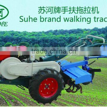 walking tractor with diesel engine and lights