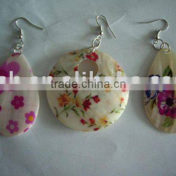 shell earing,shell painting ,shell handicraft,shell jewelry