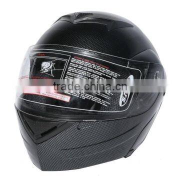 Carbon Fiber Flip Up Modular Full Face Motorcycle Helmet Street Sport S M L DOT