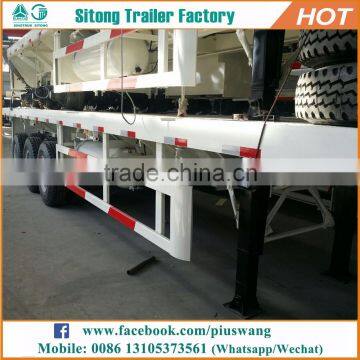 3 Axles 20ft 40ft Container Carrier Used Flatbed Trailers photo-5