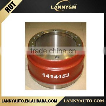 European heavy duty trailer truck brake drum for Scania truck 1414153