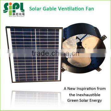 SUNNY FAN SN2015004 Kitchen Wall Mounted 30W 14'' Solar Air Exhaust Fan