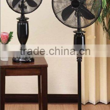 16" Classic Table Floor Fan with Onyx Copper / Black Finish, Retro Fan