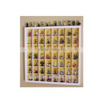 Wooden Lego shelf display case