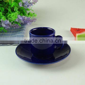 Hot sale Colorful porcelain coffee cup set, High Quanlity Ceramic Glaze Cup and Saucer