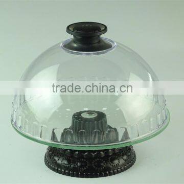 360 Degree Glass Dessert/cake Stand Holds up to 16cm With Clear Lid for Sale photo-2