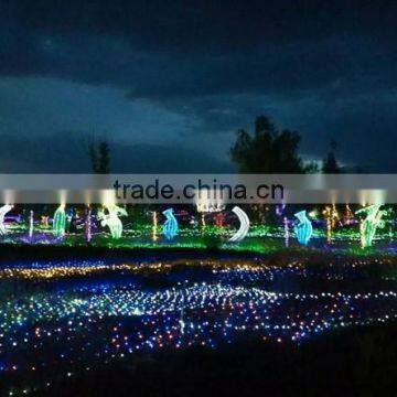 Long lifespan outdoor decoration pvc fairy lights white copper wire led