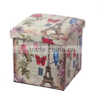 Storage Ottoman, Paris, Flower and Bird design