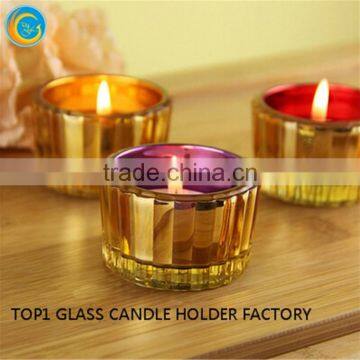 candlesticks 5 candles Mirror effect Small glass Tealight holder Glass