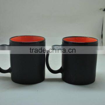 Two-tone Ceramic Matte Finish Black Coffee Mug photo-2